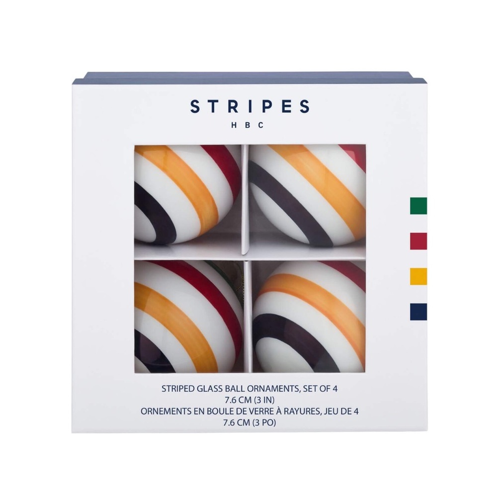 Hudson’s Bay Company HBC Stripes Holiday Ornaments